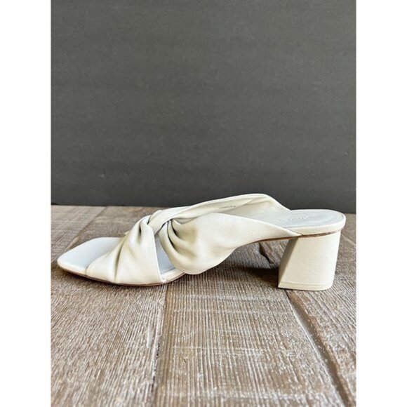 Vince Denise Knot Slide cream leather Sandals Slide size 39 - Picture 10 of 10